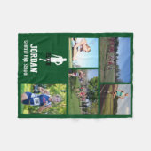 Gepersonaliseerde cross country running fotocollag fleece deken (Voorkant (Horizontaal))