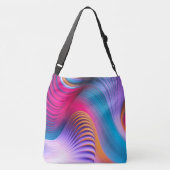 Gepersonaliseerde Crossbody Canvas tas - Abstracte (Achterkant)