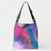 Gepersonaliseerde Crossbody Canvas tas - Abstracte (Voorkant)