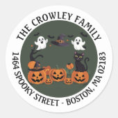 Gepersonaliseerde Crowley Family Halloween Sticker (Voorkant)