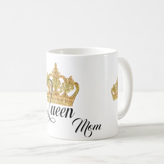 Gepersonaliseerde Crown Queen Ma Coffee Mok (Voorkant rechts)
