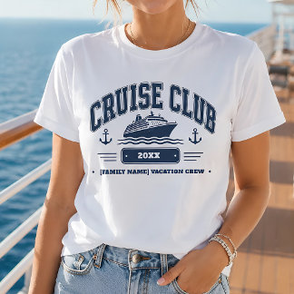 Gepersonaliseerde Cruise Club Familie Vakantie T-shirt