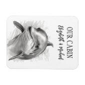 Gepersonaliseerde cruise deur zee dolfijn magneet (Horizontaal)