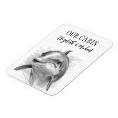 Gepersonaliseerde cruise deur zee dolfijn magneet (Linkerzijde)