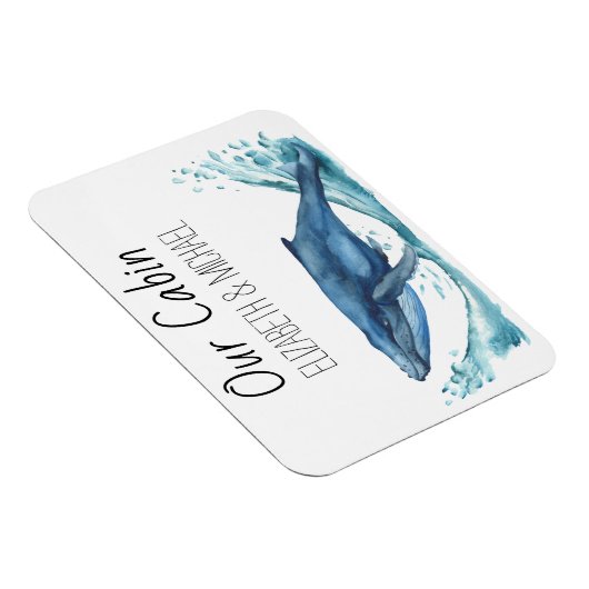Gepersonaliseerde Cruise Door Zee Blue Whale Magneet (Rechterzijde)