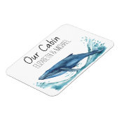 Gepersonaliseerde Cruise Door Zee Blue Whale Magneet (Linkerzijde)