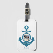 Gepersonaliseerde cruise familie reis met uw foto bagagelabel (Voorkant (verticaal))