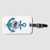 Gepersonaliseerde cruise familie reis met uw foto bagagelabel (Voorkant (horizontaal))