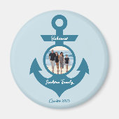 Gepersonaliseerde cruise familie reis met uw foto magneet (Voorkant)