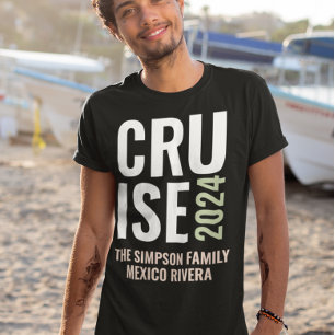 Gepersonaliseerde cruise familie reis t-shirt