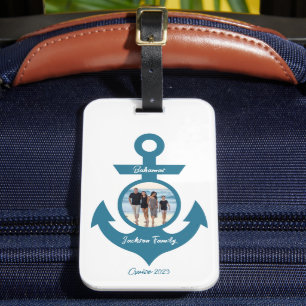 Gepersonaliseerde cruise-familiereis met jouw foto bagagelabel