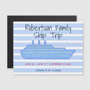 Gepersonaliseerde Cruise thema Stateroom Magnet Magnetische Uitnodiging
