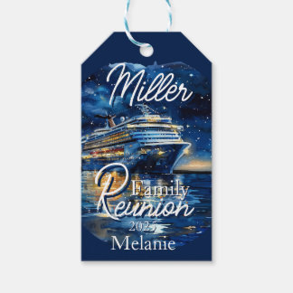 Gepersonaliseerde cruiseschip familiereünie cadeaulabel