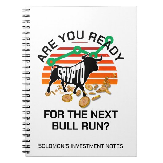 Gepersonaliseerde CRYPTO BULL RUN Bitcoin Notitieboek (Voorkant)
