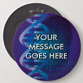 Gepersonaliseerde CSI DNA-vingerafdruk Ronde Button 6,0 Cm (Voorkant /achterkant)