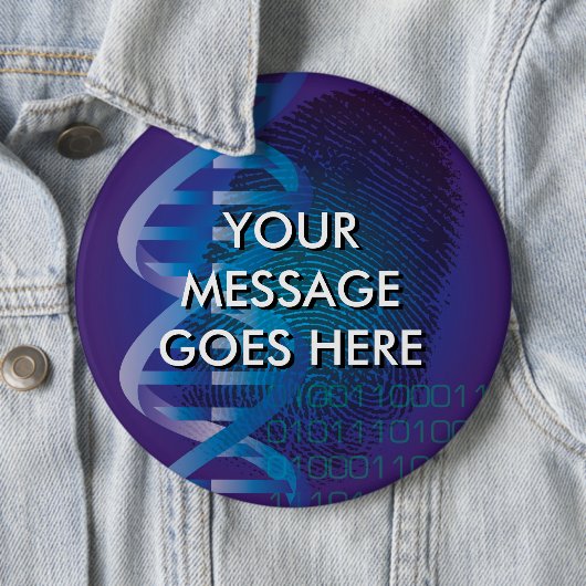 Gepersonaliseerde CSI DNA-vingerafdruk Ronde Button 6,0 Cm (In situ)