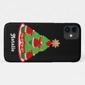 Gepersonaliseerde Cupcake Kerstboom Rood en Groen Case-Mate iPhone Case (Achterkant (horizontaal))