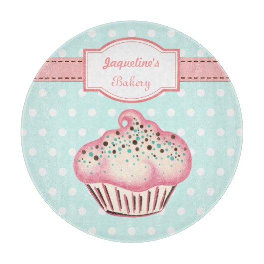 Gepersonaliseerde Cupcake Keuken Snijplank Gift (Voorkant)