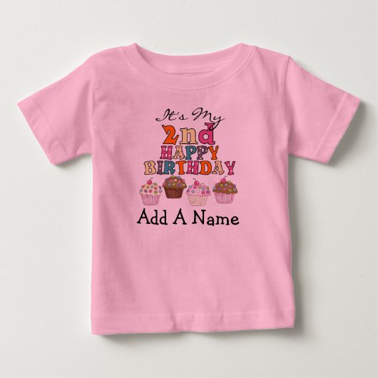 Gepersonaliseerde Cupcakes 2e verjaardag (Voorkant)