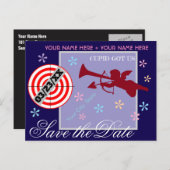 Gepersonaliseerde Cupido heeft ons de datum laten Aankondigingskaart (Voorkant / Achterkant)