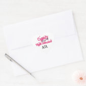 Gepersonaliseerde Cupido-Theme Flight Attendant St Hart Sticker (Envelop)
