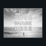 Gepersonaliseerde Custom 2 foto zwart-wit Briefkaart<br><div class="desc">Laad je foto en creëer op je gepersonaliseerde Black and White Briefkaart! Maak je perfecte cadeau voor vrienden, stel, kinderen en familie, creëer hallo je beste aandenken, zeg tegen je geliefden van je reizen! Wil je deze strandlandschappen kopen zonder het te personaliseren? Deze geweldige foto's van Frank Mckenna gemaakt in...</div>