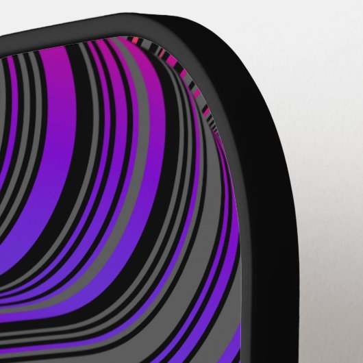 Gepersonaliseerde Custom Black en Neon Pickleball Paddle (Links Detail)