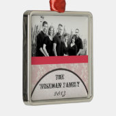 Gepersonaliseerde Custom Bloemen FOTO Ornament (Rechts)