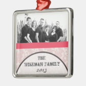 Gepersonaliseerde Custom Bloemen FOTO Ornament (Links)