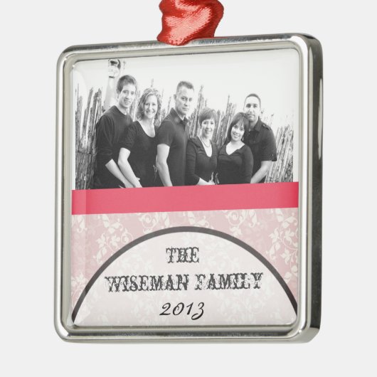 Gepersonaliseerde Custom Bloemen FOTO Ornament (Links)