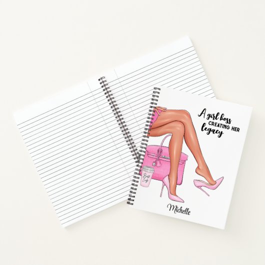 Gepersonaliseerde Custom Boss Lady Journal Notitie Notitieboek (Binnen)