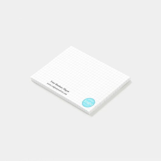 Gepersonaliseerde Custom Business Company Logo Kan Post-it® Notes (Schuin)