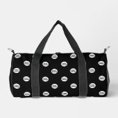 Gepersonaliseerde Custom Business Logo Zwart Klein Plunjezak (Voorkant)