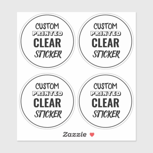 Gepersonaliseerde Custom Clear Label Stickers (Vel)
