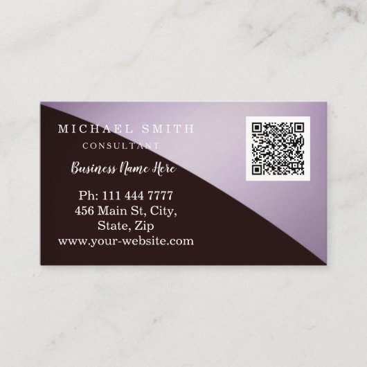 Gepersonaliseerde Custom Corporate QR Code Logo Visitekaartje (Voorkant)