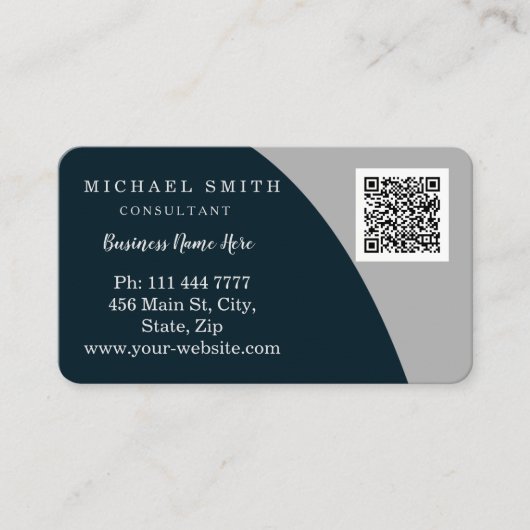 Gepersonaliseerde Custom Corporate QR Code Logo Visitekaartje (Voorkant)