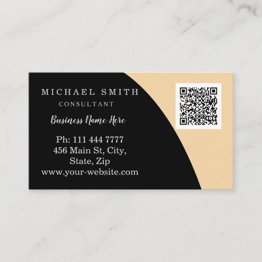 Gepersonaliseerde Custom Corporate QR Code Logo Visitekaartje (Voorkant)