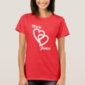 Gepersonaliseerde Custom Couple's Valentijnsdag Gi T-shirt (Voorkant)