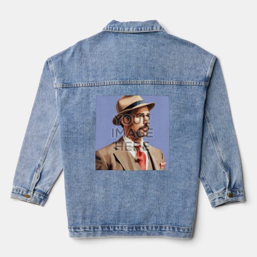 Gepersonaliseerde Custom Denim Jean Jacket (Achterkant)