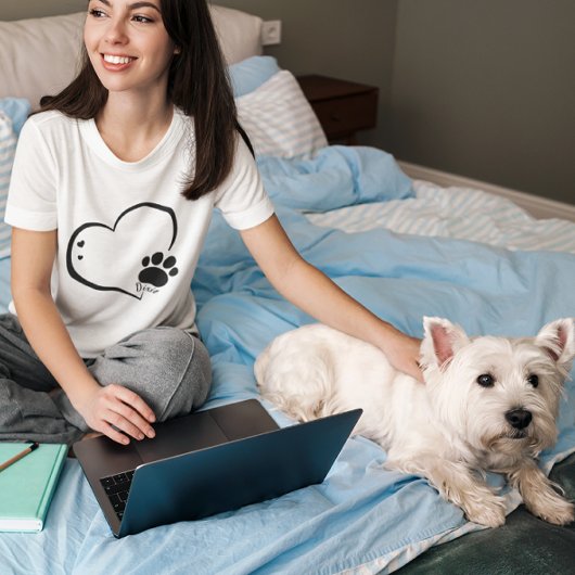 Gepersonaliseerde Custom Dog naam Hond moeder mama T-shirt