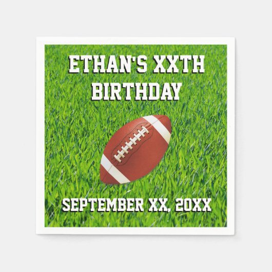 Gepersonaliseerde Custom Football Party Servetten (Voorkant)