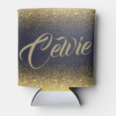 Gepersonaliseerde Custom Gold Glitter | KOELBOX Blikjeskoeler (Voorkant)