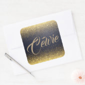 Gepersonaliseerde Custom Gold Glitter | Sticker Se (Envelop)