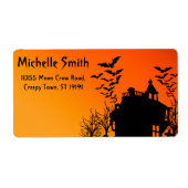 Gepersonaliseerde Custom Halloween Vleermuizen met Etiket (Voorkant)