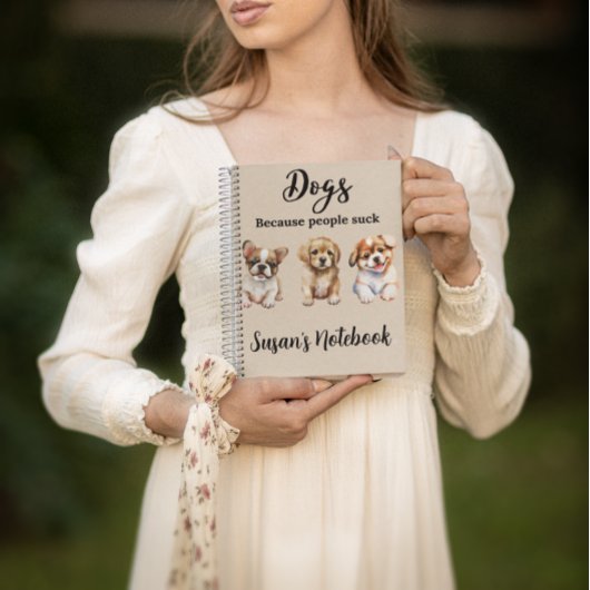Gepersonaliseerde Custom Hondenliefhebber cadeau p Notitieboek