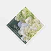 Gepersonaliseerde Custom Hydrangea White Elegant L Servet (Hoek)