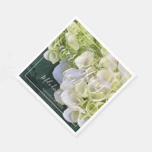 Gepersonaliseerde Custom Hydrangea White Elegant L Servet (Hoek)