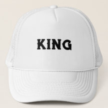 Gepersonaliseerde Custom King Tekst Witte Trucker 