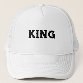 Gepersonaliseerde Custom King Tekst Witte Trucker Trucker Pet
