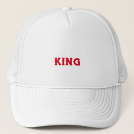 Gepersonaliseerde Custom King Tekst Witte Trucker Trucker Pet